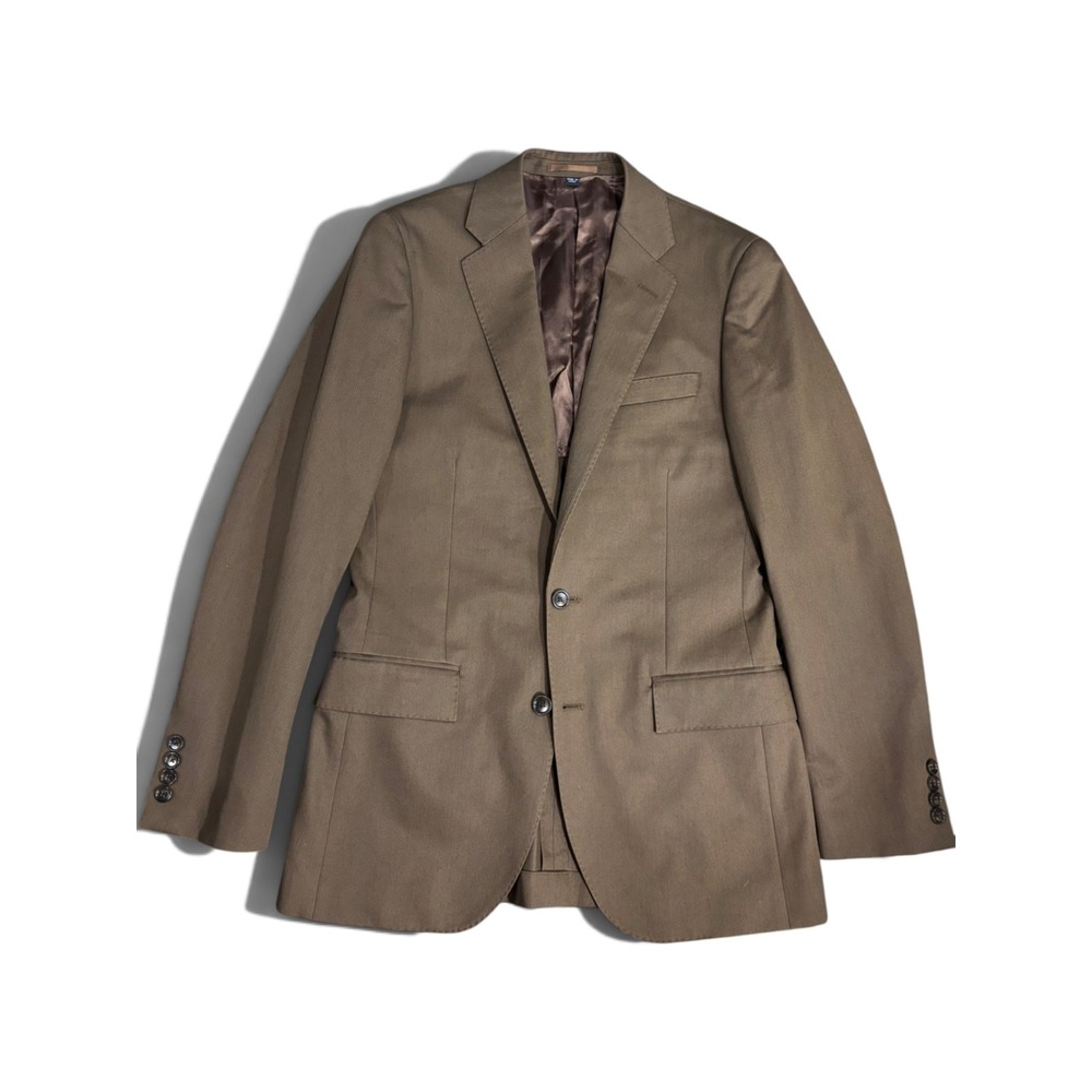 NWT J.Crew Ludlow Blazer 36R Brown Cotton Twill Sport Coat AT050 WZ3096